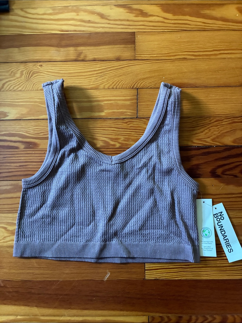 No Boundaries Ribbed Scoop Crop Tank